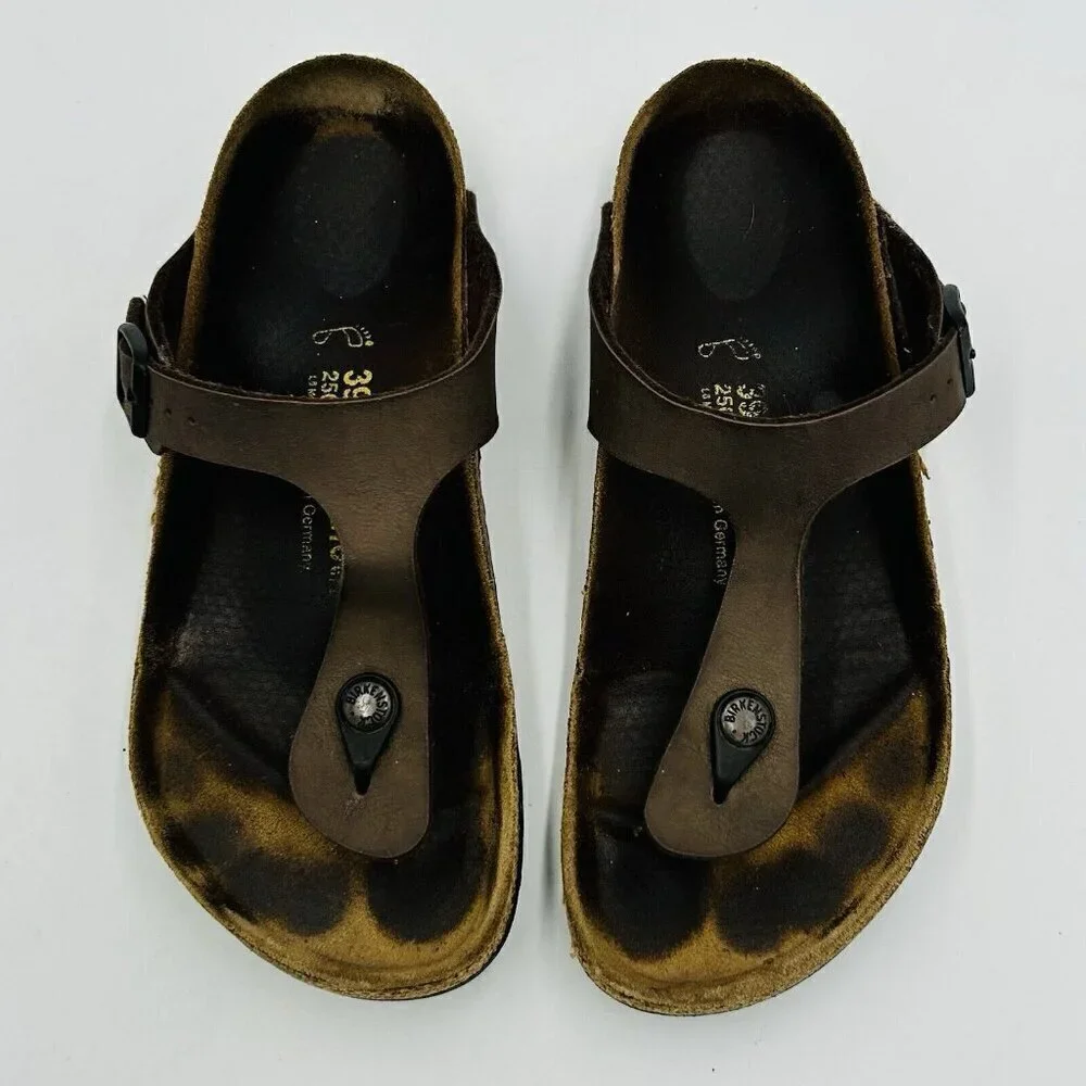 Birkenstock Gizeh Birko-Flor Sandal Women’s EU 39 US 8-8.5 Slip-On Thong Brown